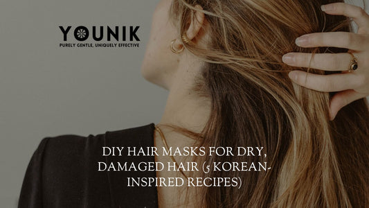 DIY Korean rice water hair mask being applied to damaged hair