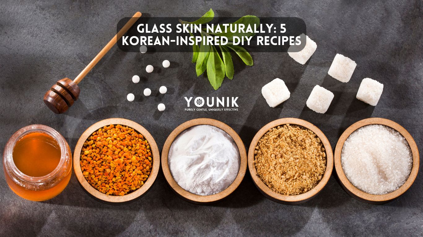 Close-up of bakuchiol plant and serum bottle for natural retinol alternative