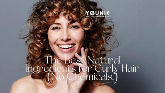 Woman applying aloe vera gel to defined curly hair at home