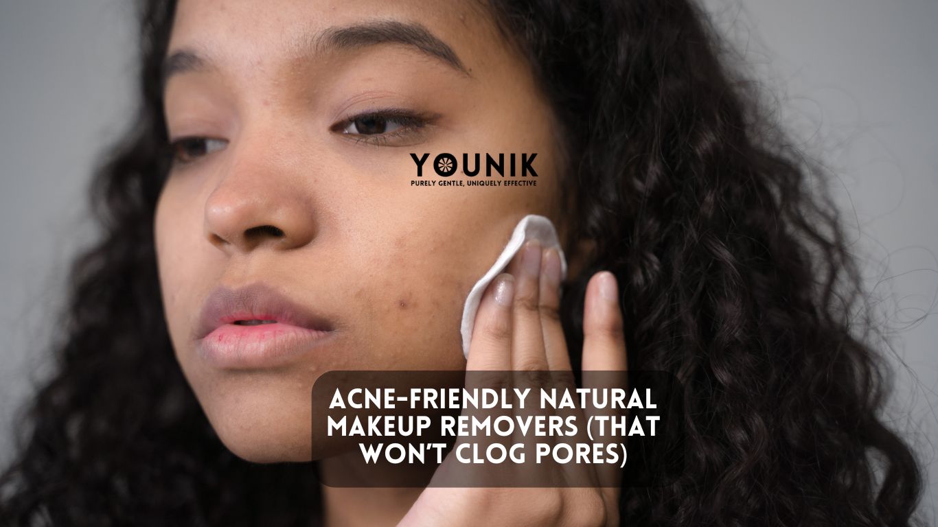 Close-up of grapeseed oil removing makeup without clogging pores