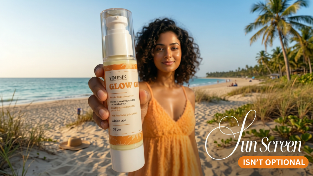 OUNIK Glow Guard SPF 50+ lightweight sunscreen for oily and acne-prone skin