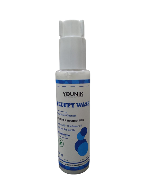 Fluffy Wash Yogurt Cleanser with Lactic Acid, Sunflower Oil for Soft Skin