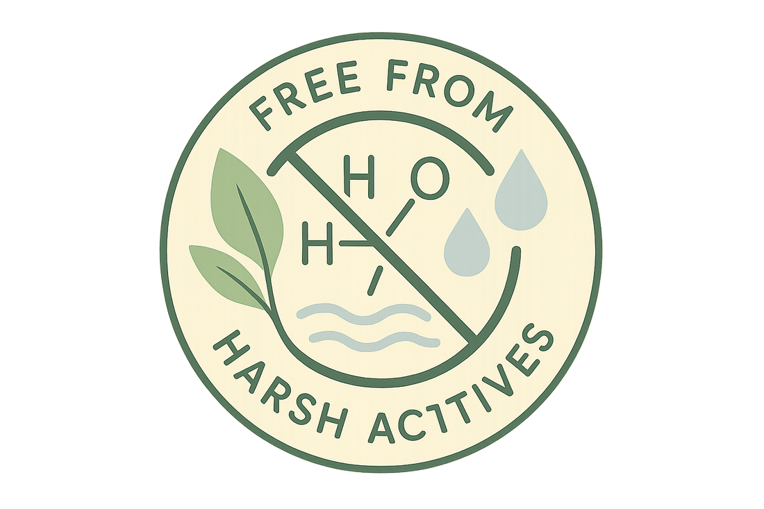 create an icon for "Free from too many Harsh actives"